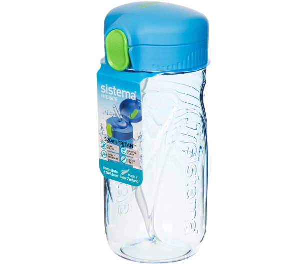 SISTEMA Butelka Tritan Quick Flip 520 ml Niebieska - 1458436 - zdjęcie 3